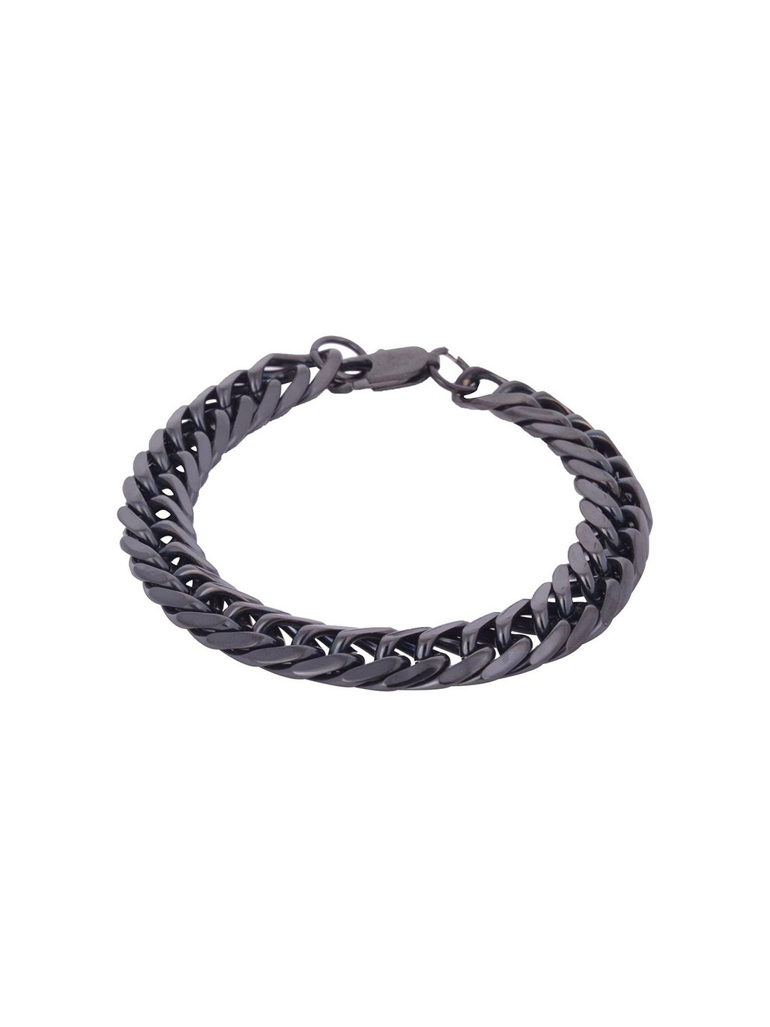 

ZIVOM Men Rhodium-Plated Link Bracelet, Black