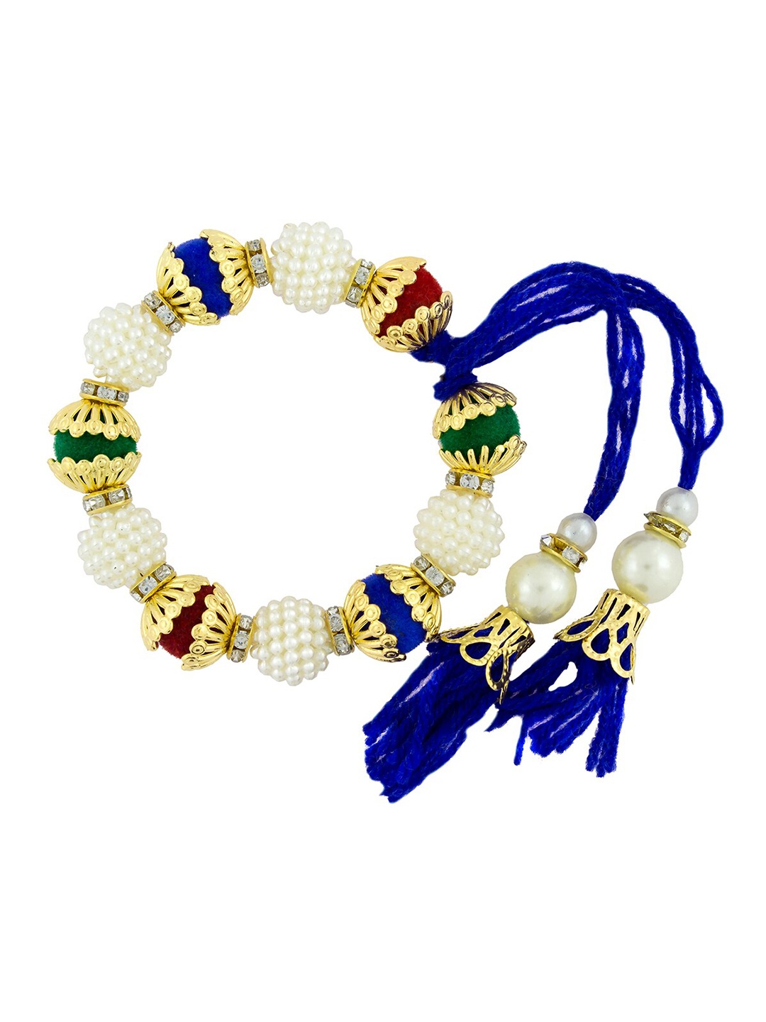 

ZIVOM Women Gold-Plated Brass Pearls Gold-Plated Bracelet