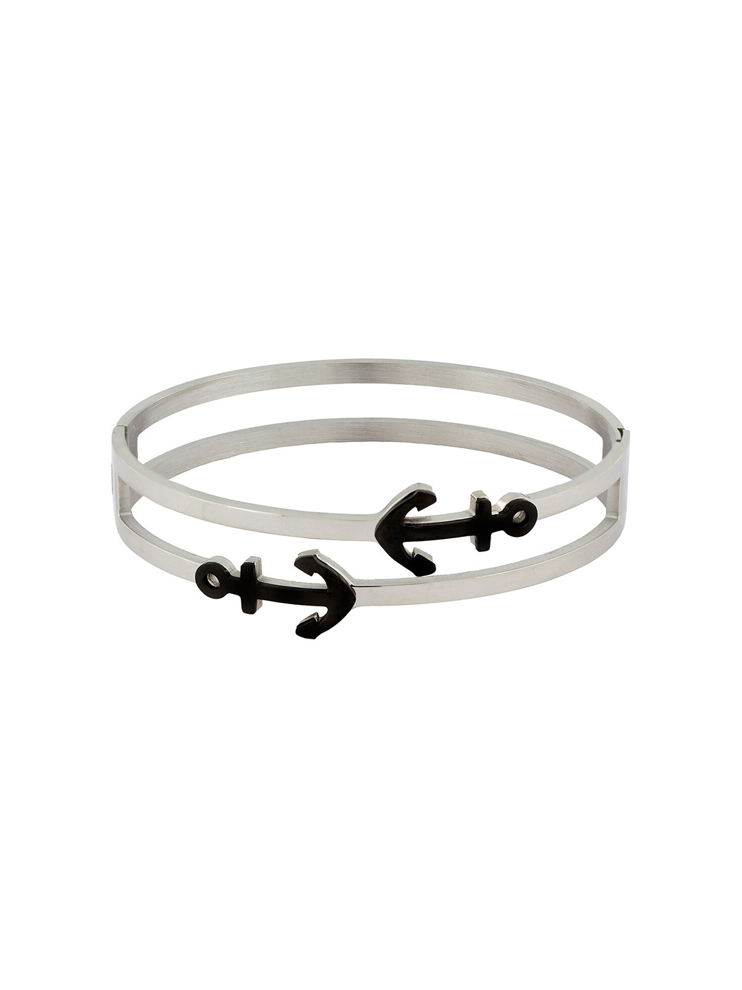 

ZIVOM Men Silver-Plated Kada Bracelet