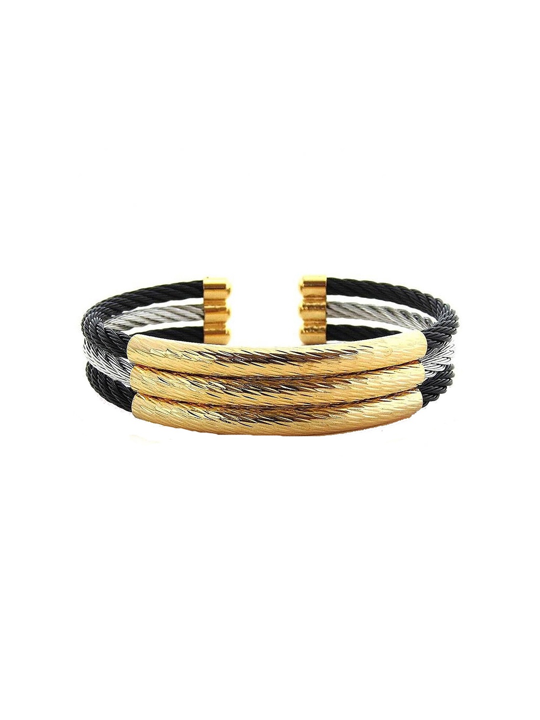

ZIVOM Men Gold-Plated Kada Bracelet