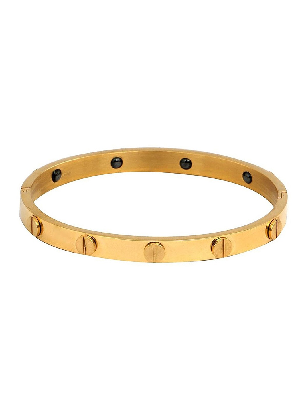 

ZIVOM Men Gold-Plated Kada Bracelet