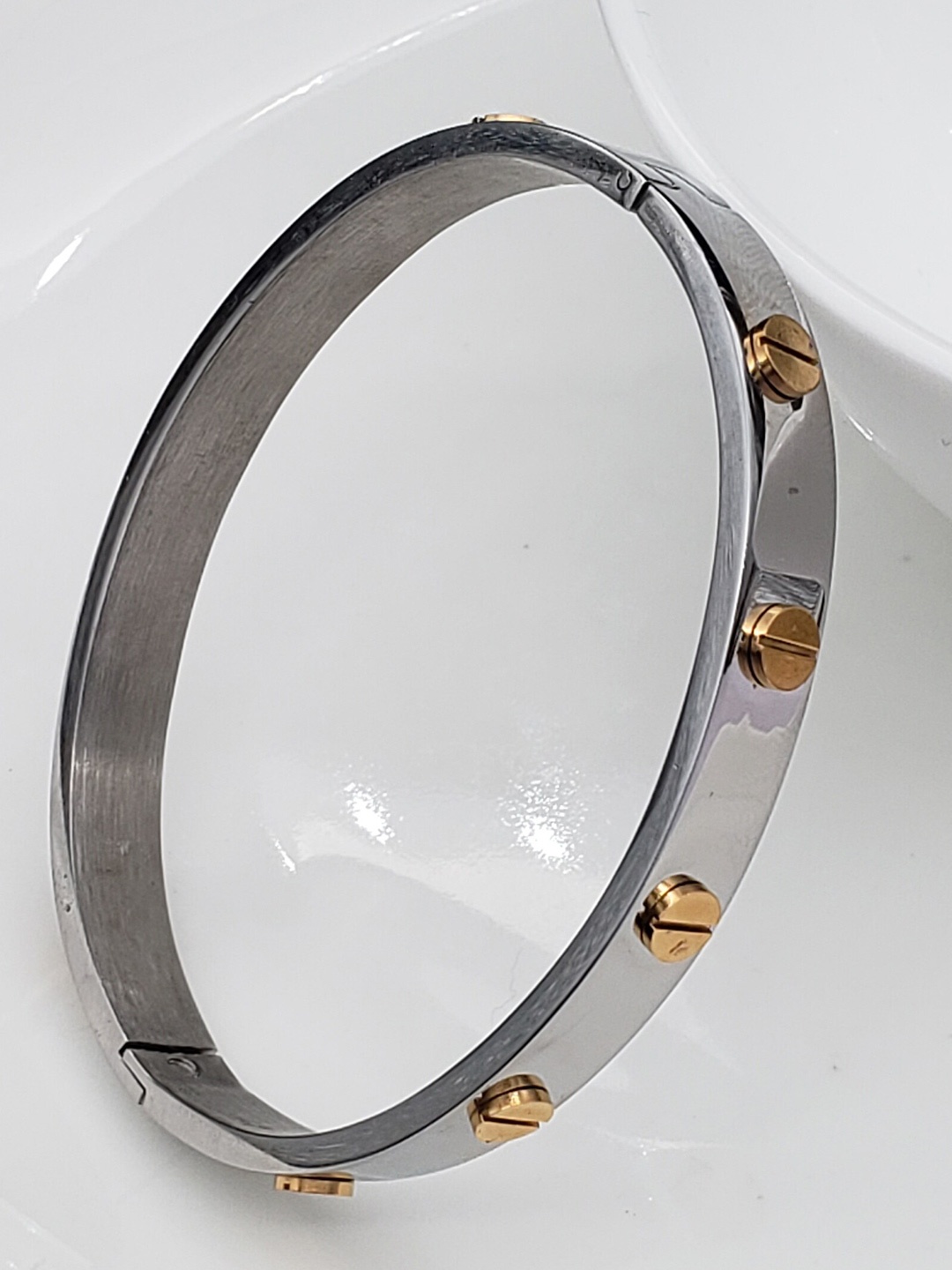 

ZIVOM Men Silver-Plated Kada Bracelet