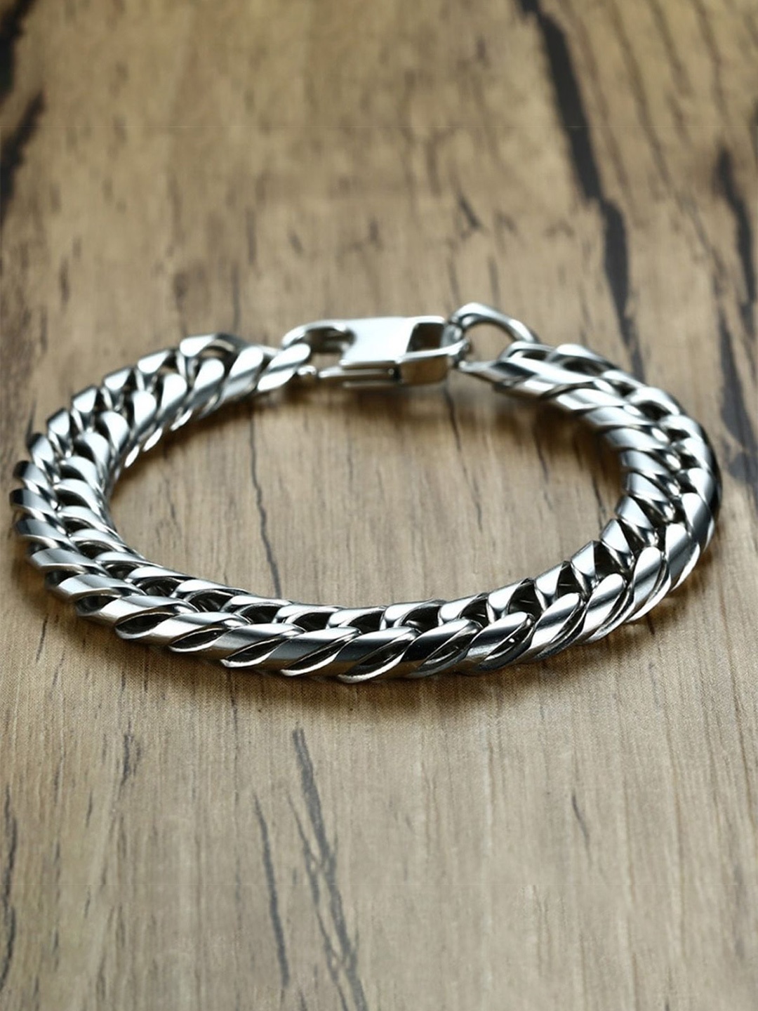 

ZIVOM Men Silver-Plated Link Bracelet