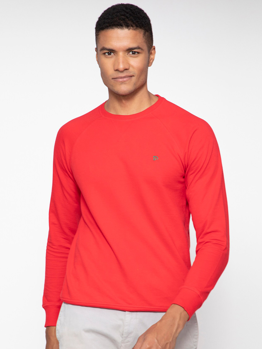 

SPORTO Men Long Sleeves Pullover Cotton Sweatshirt, Red