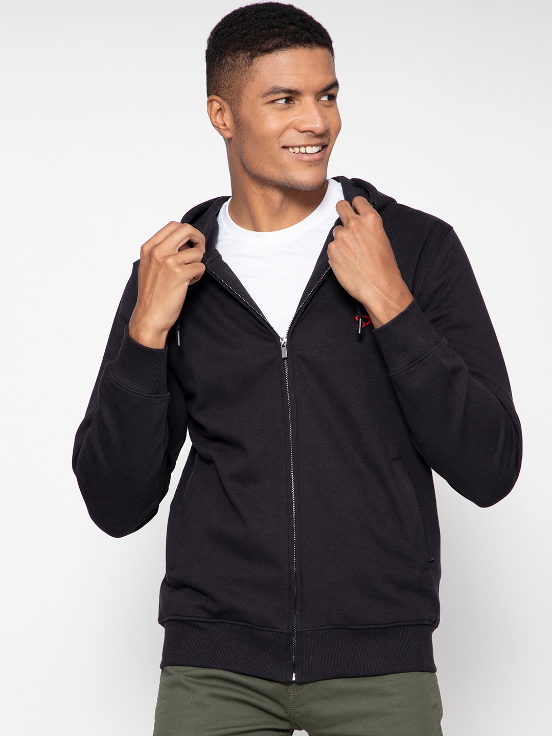 

SPORTO Men Hooded Sweatshirt, Black