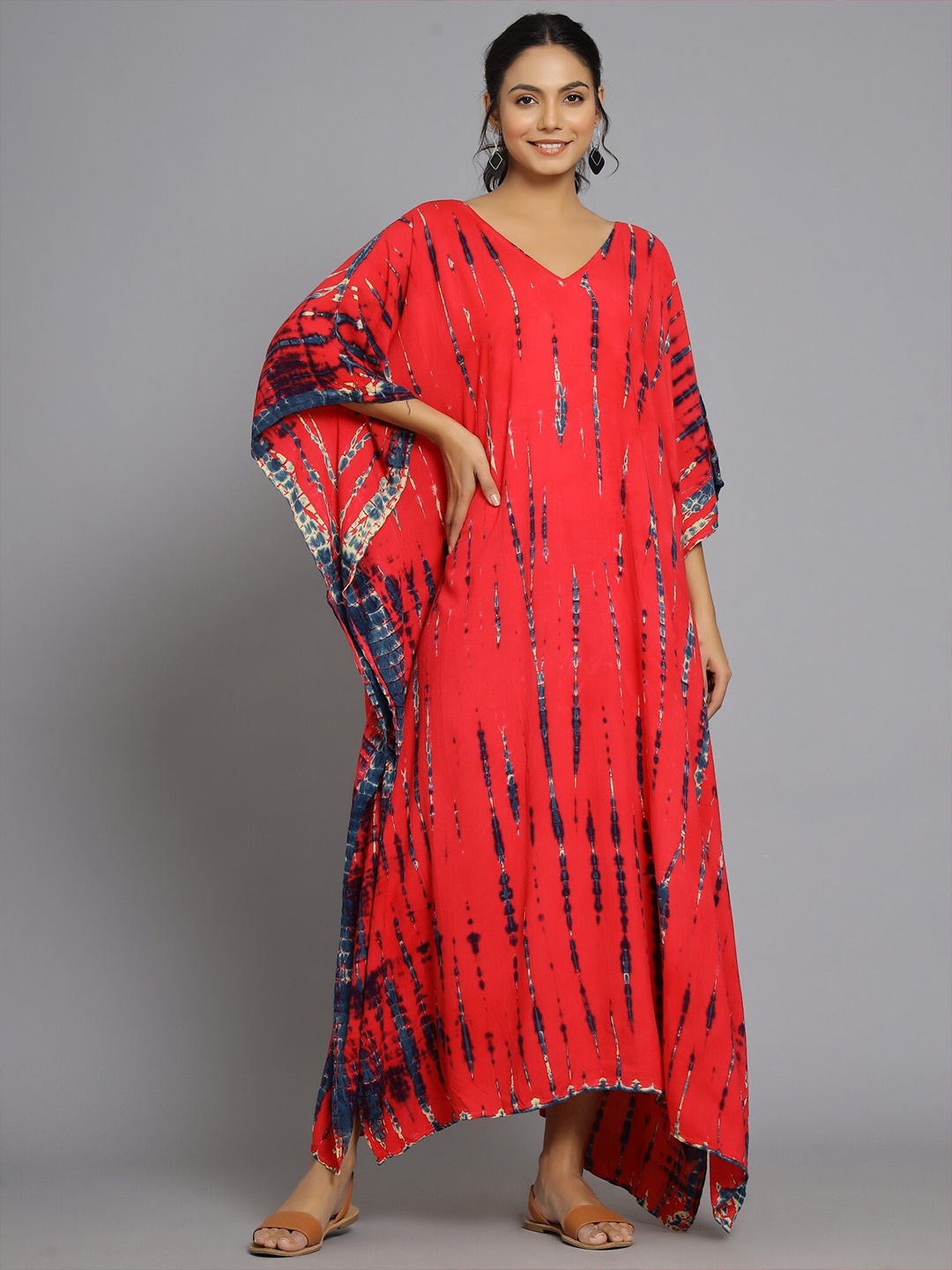 

HANDICRAFT PALACE Printed Maxi Nightdress, Pink