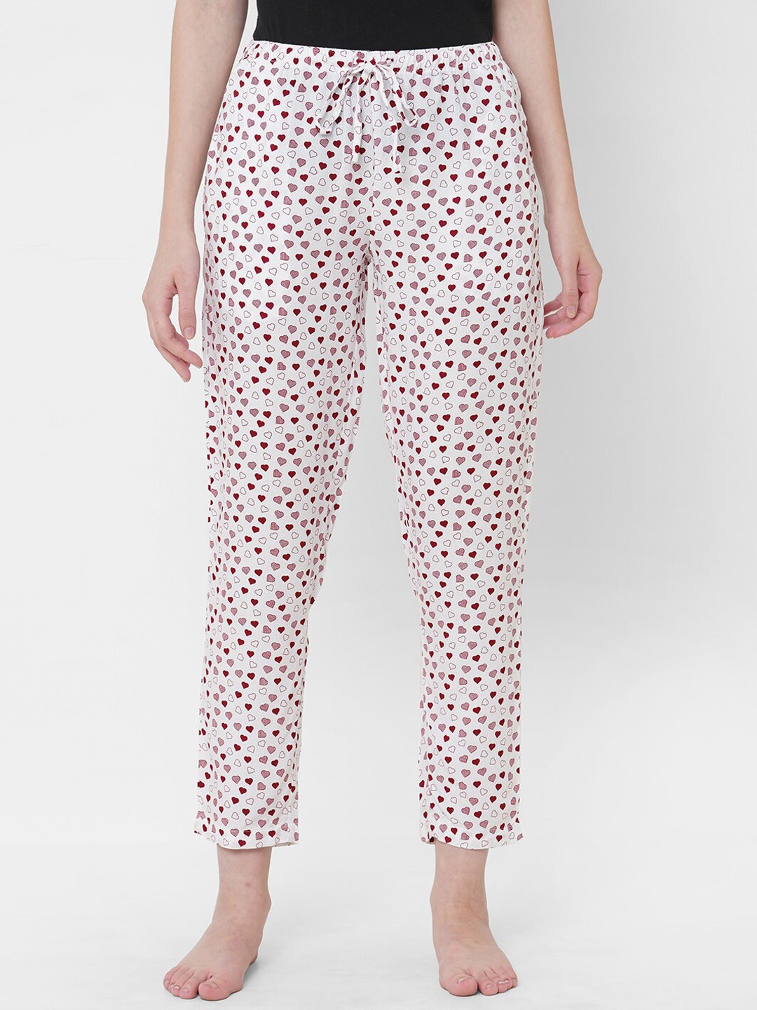 

URBAN SCOTTISH Women Printed Lounge Pants, Cream