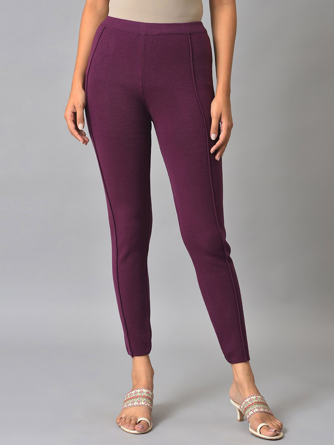 

W Ankle-Length Leggings, Purple