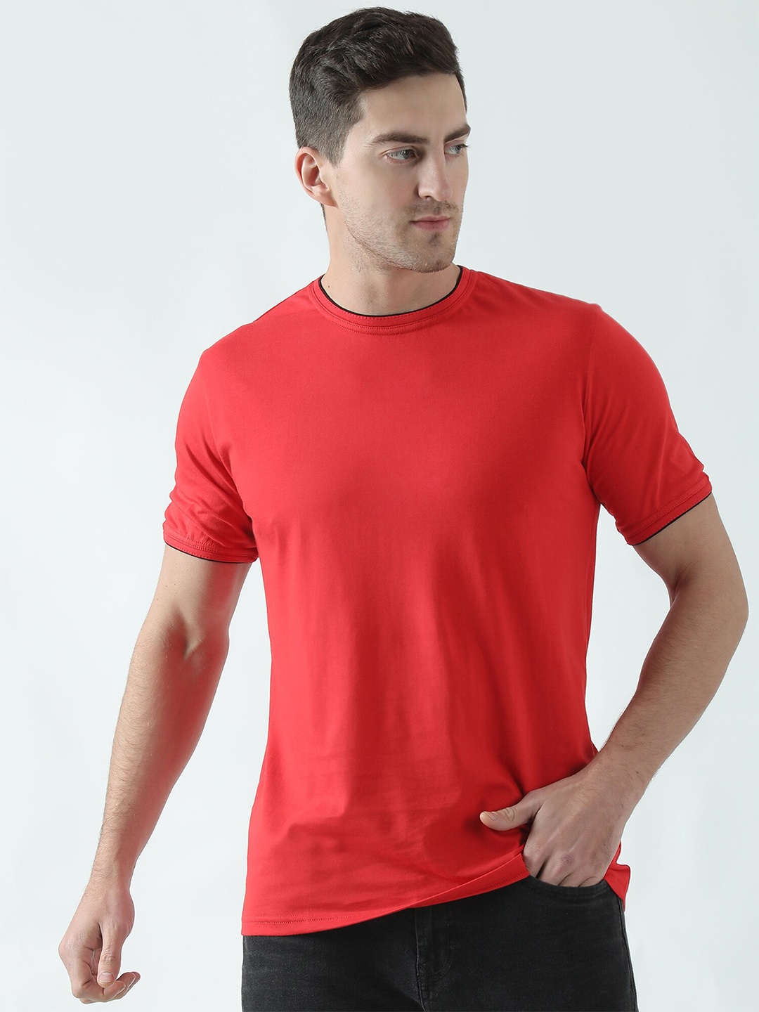 

THE EG STORE Men Cotton T-shirt, Red