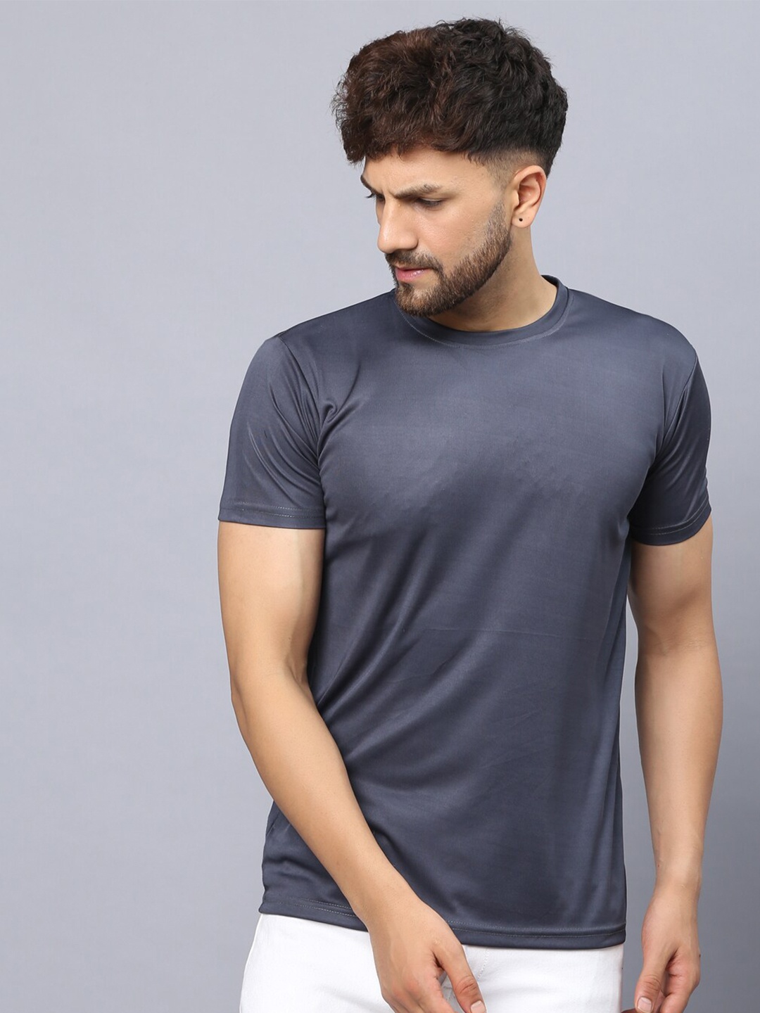 

THE EG STORE Men Cotton T-shirt, Grey