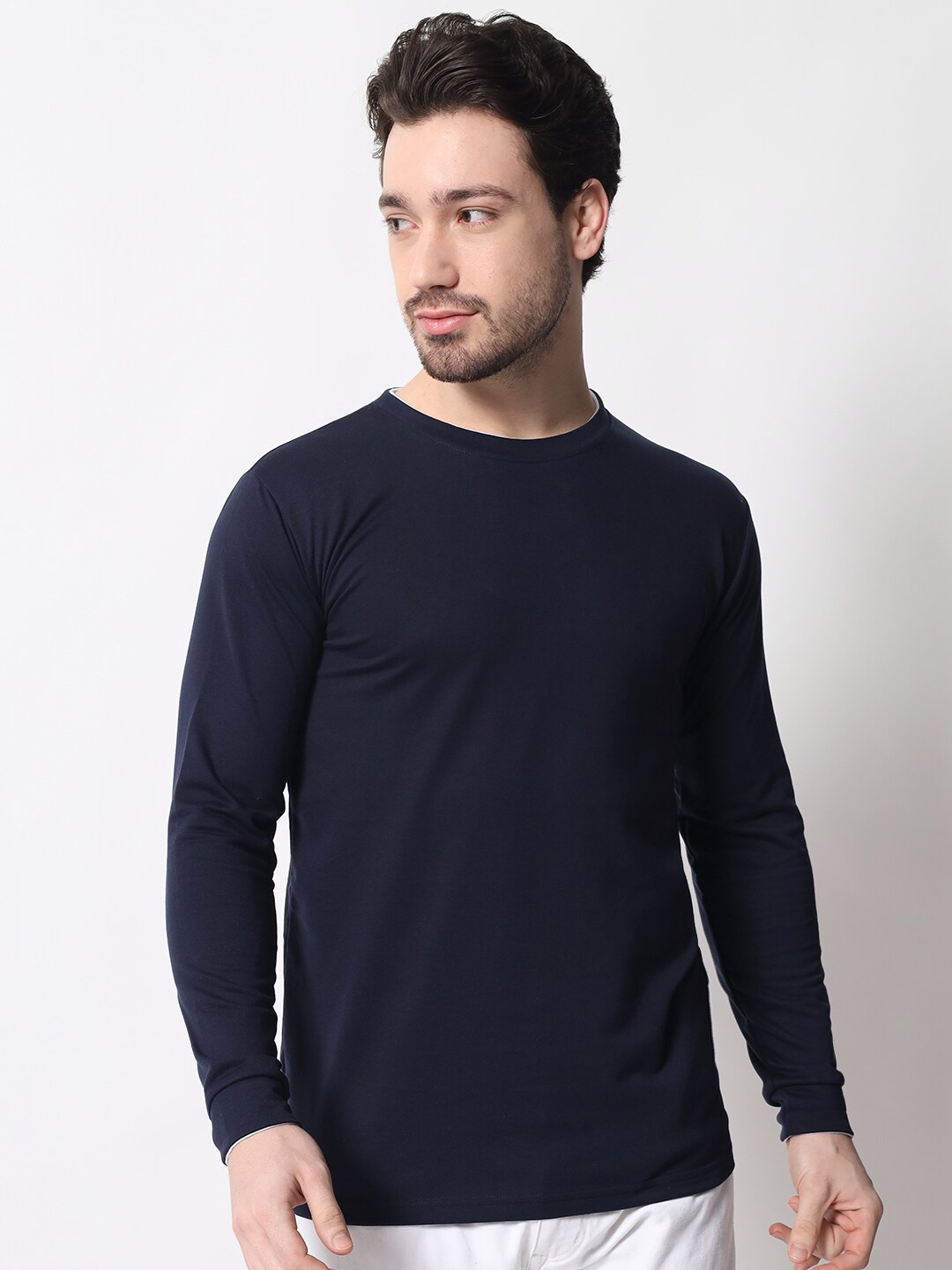 

THE EG STORE Men Cotton T-shirt, Navy blue