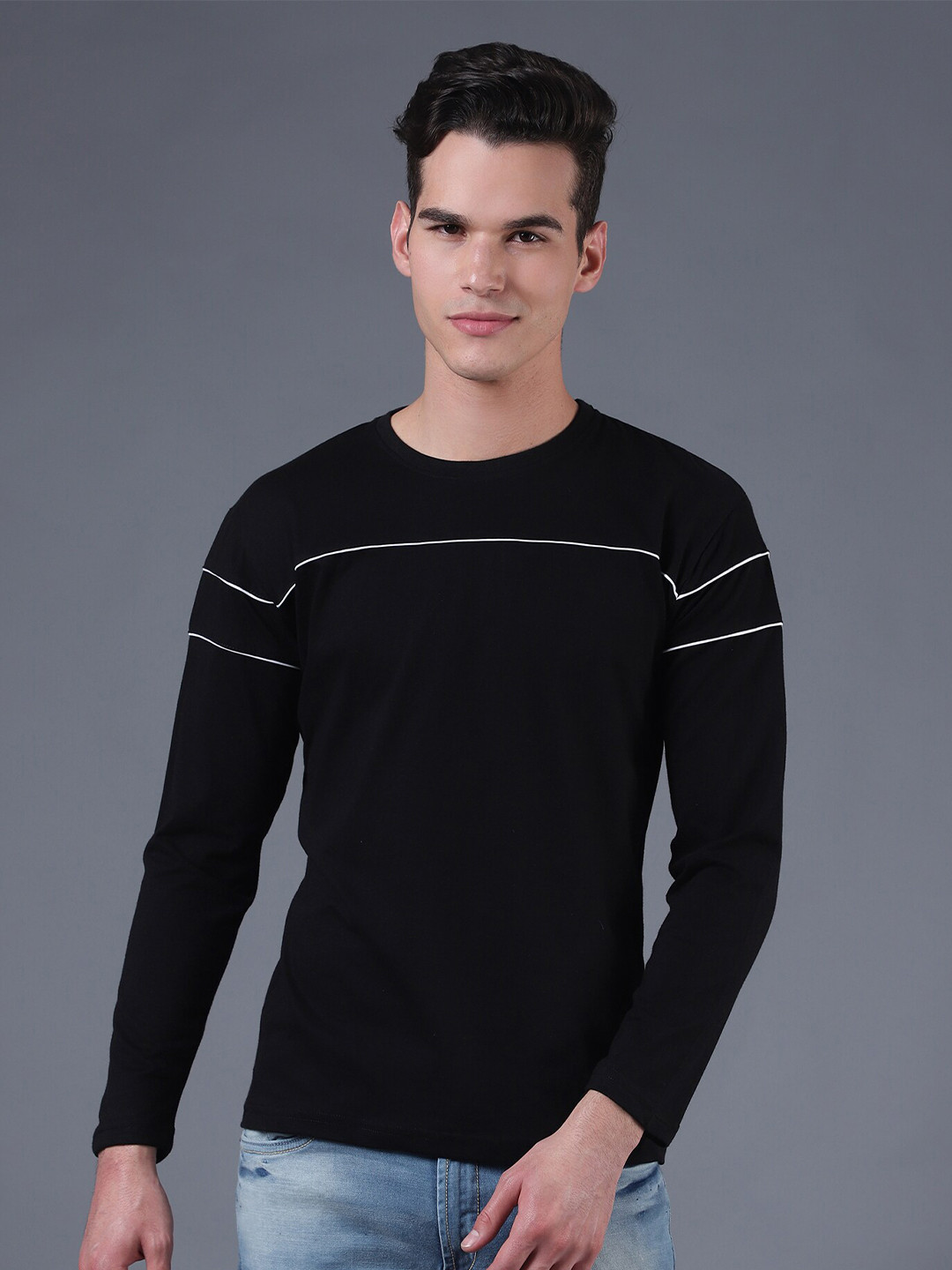 

THE EG STORE Men Cotton T-shirt, Black