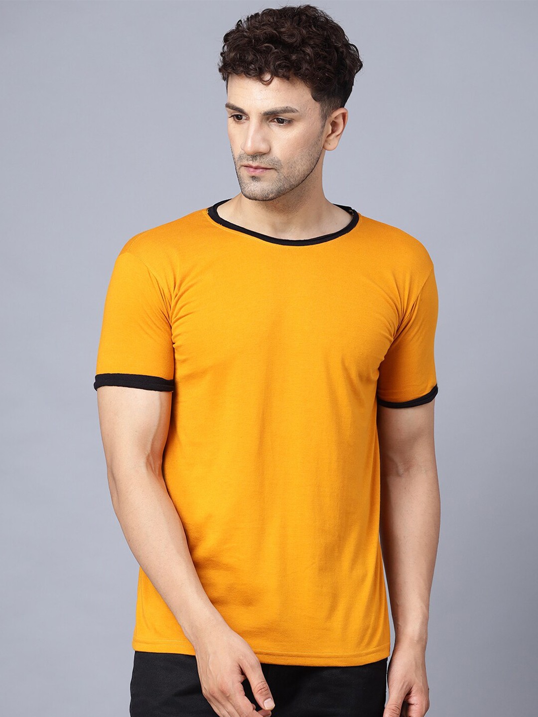 

THE EG STORE Men Cotton T-shirt, Yellow