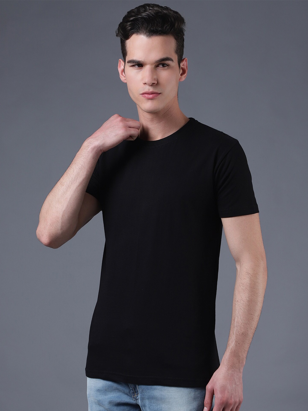 

THE EG STORE Men Cotton T-shirt, Black