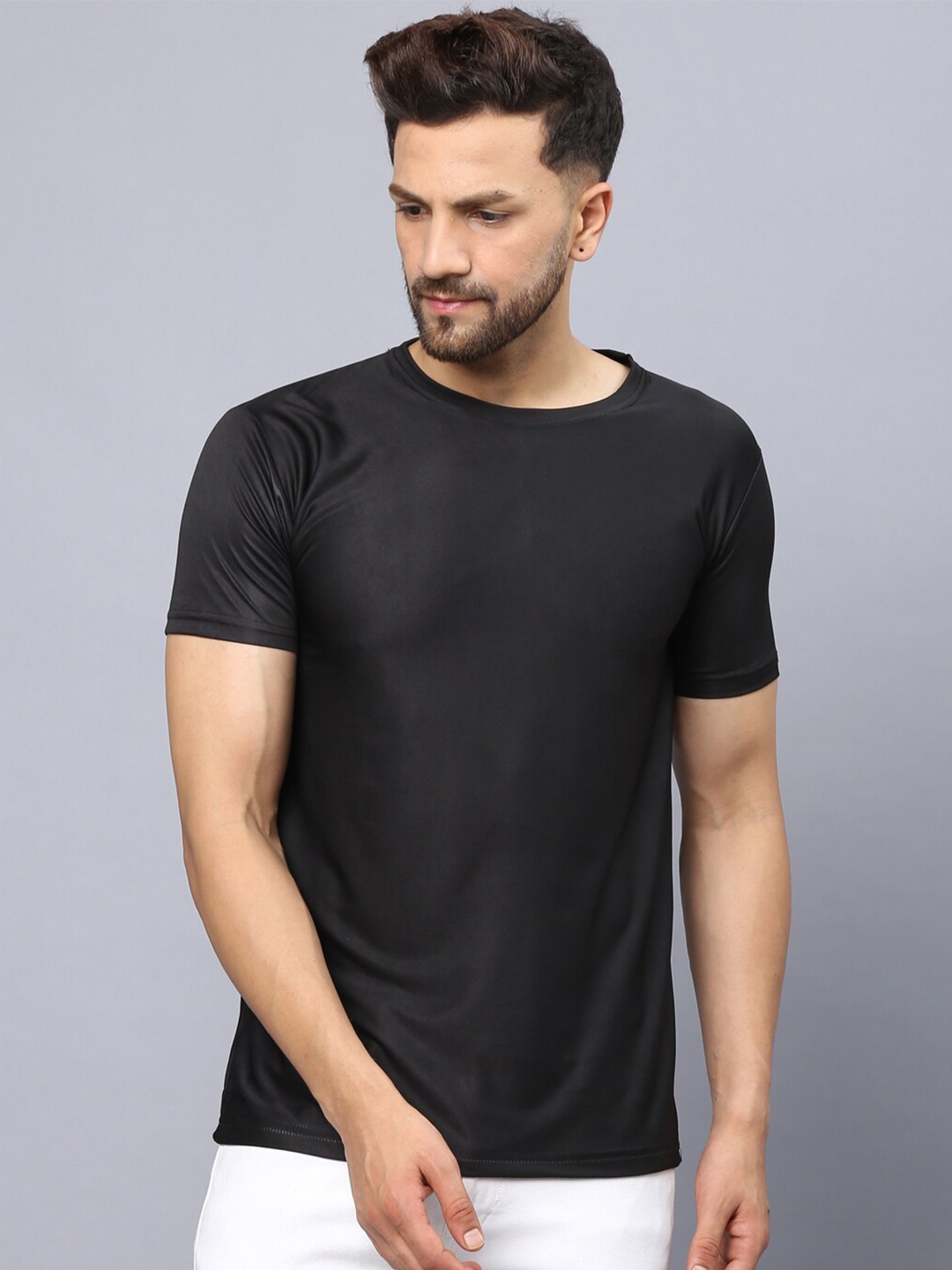 

THE EG STORE Men Cotton T-shirt, Black