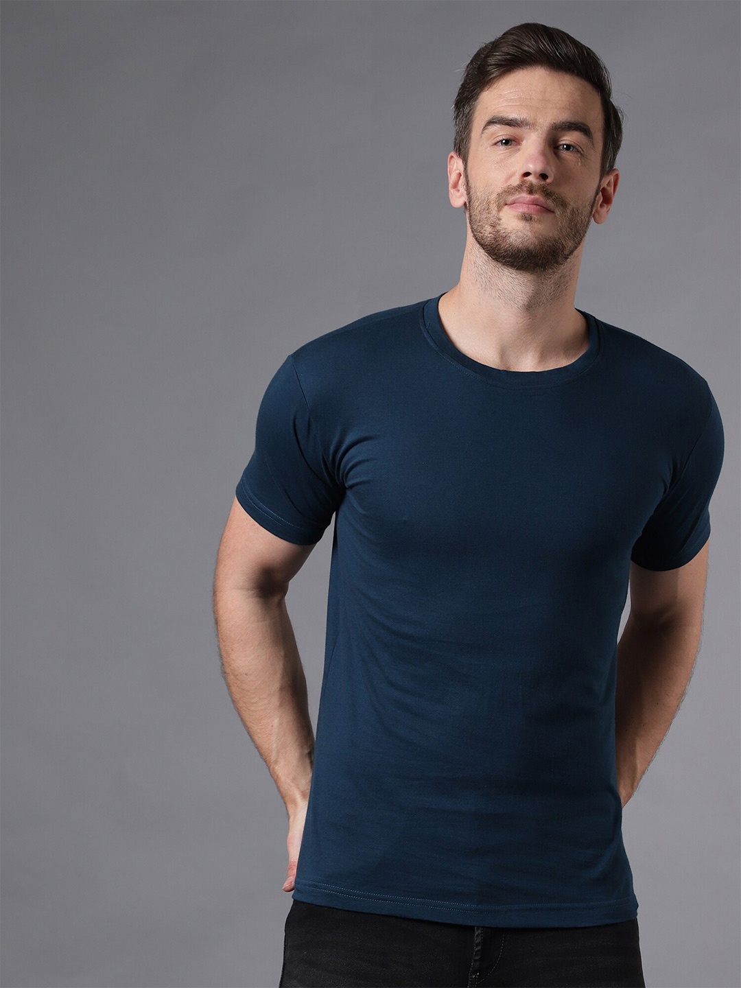 

THE EG STORE Men Cotton T-shirt, Blue