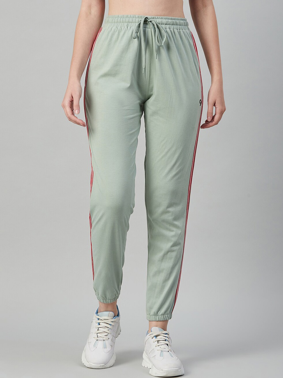 

C9 AIRWEAR Women Contrast Side Piping Rapid Dry Track Pants, Green
