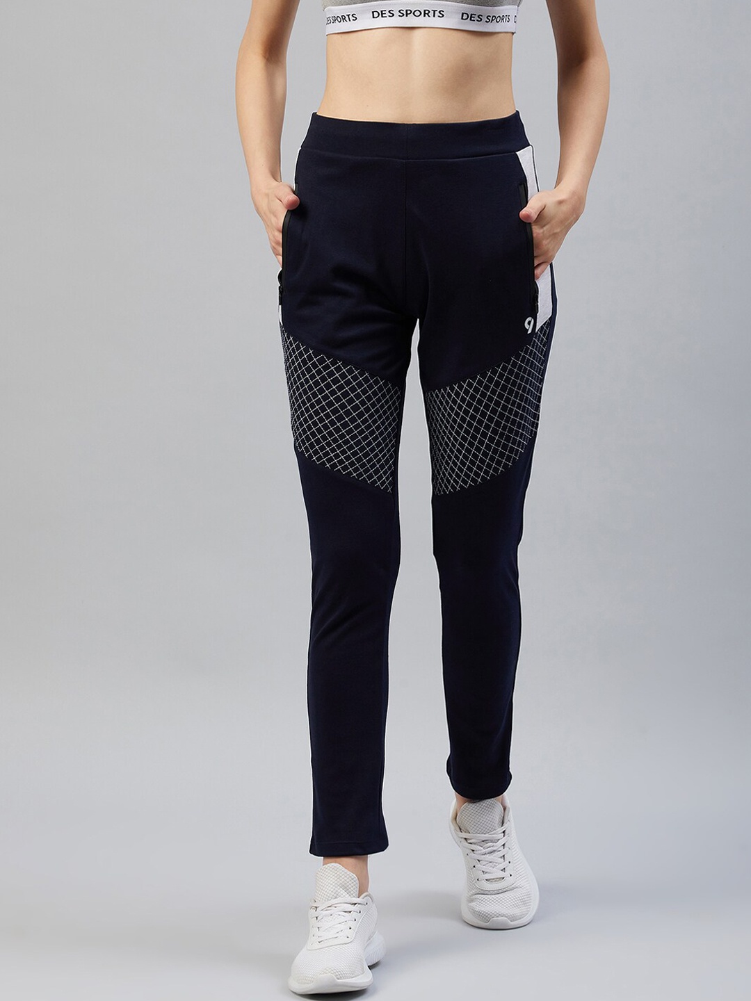 

C9 AIRWEAR Women High-Rise Rapid Dry Track Pants, Navy blue