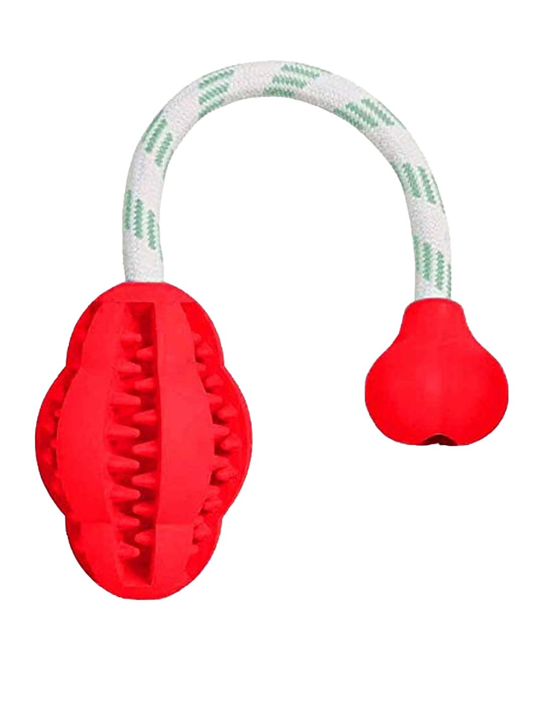 

Emily pets Rope With Treat Dispenser Ball Pet Toys, Red