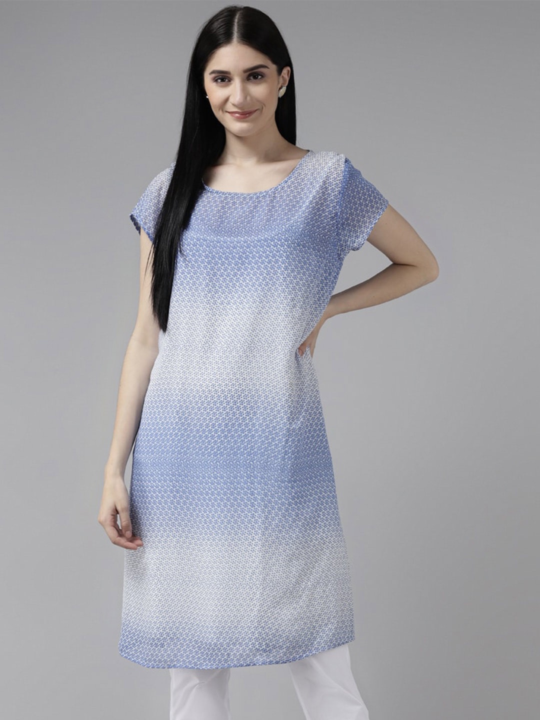 

Aarika Printed Tunic, Blue