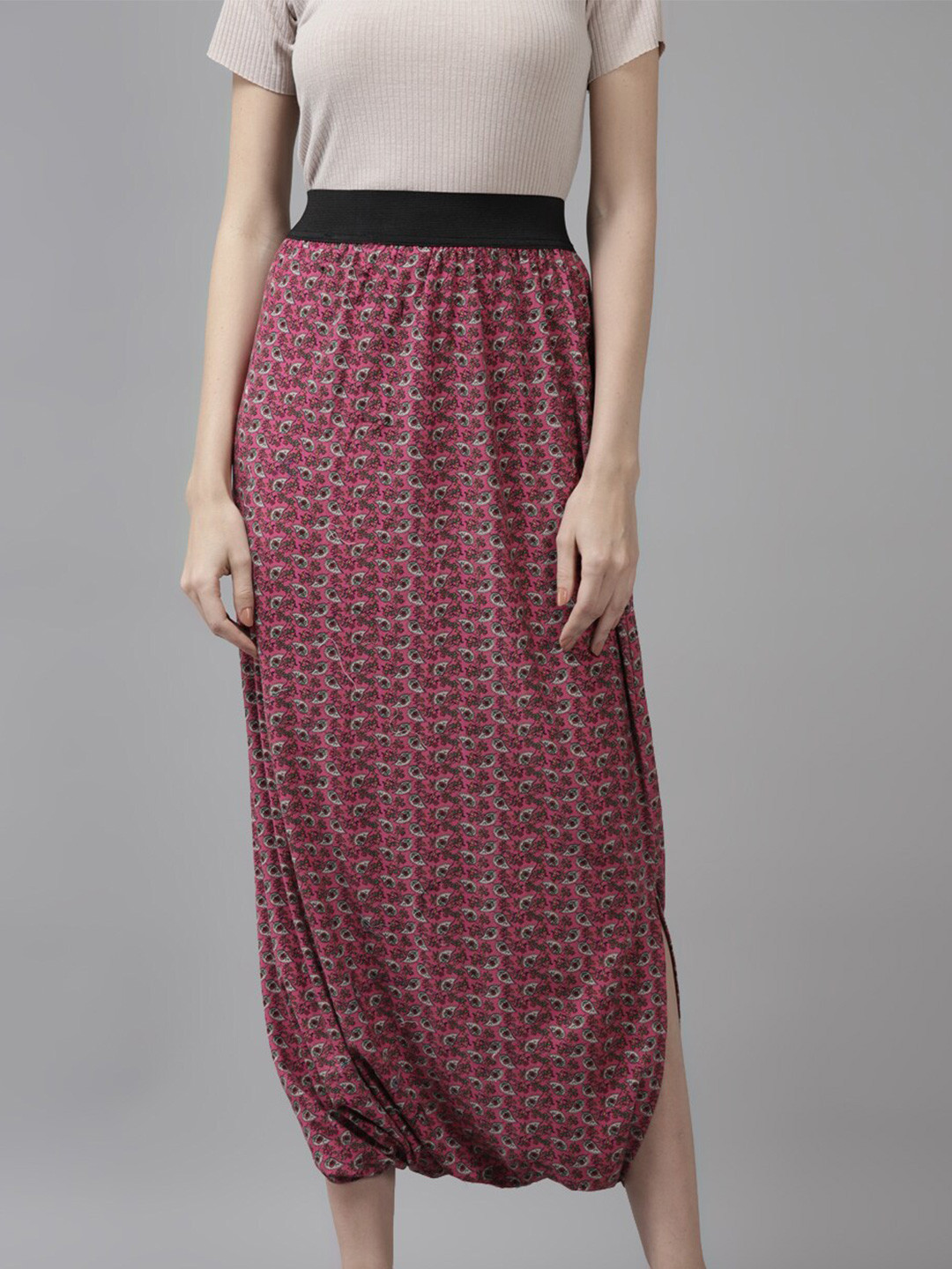 

Aarika Women Printed Heram Skirt, Pink