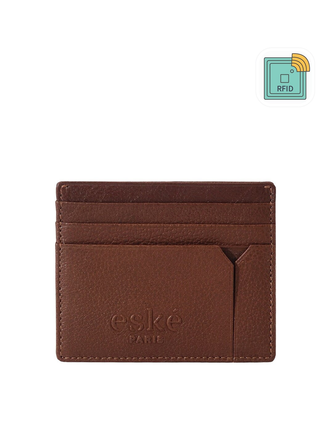 

Eske Men Leather Card Holder, Brown