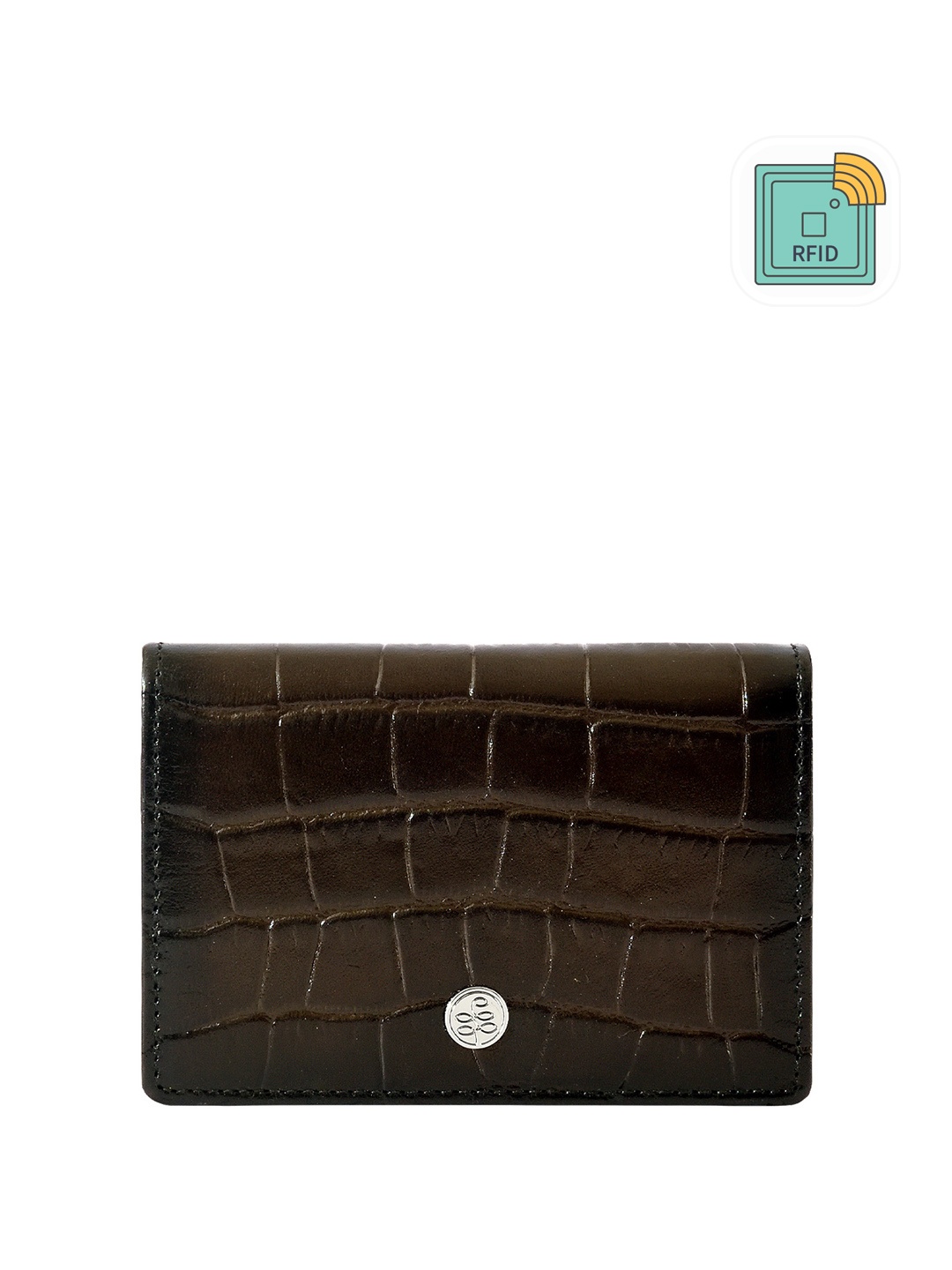 

Eske Men Textured Leather Card Holder, Brown