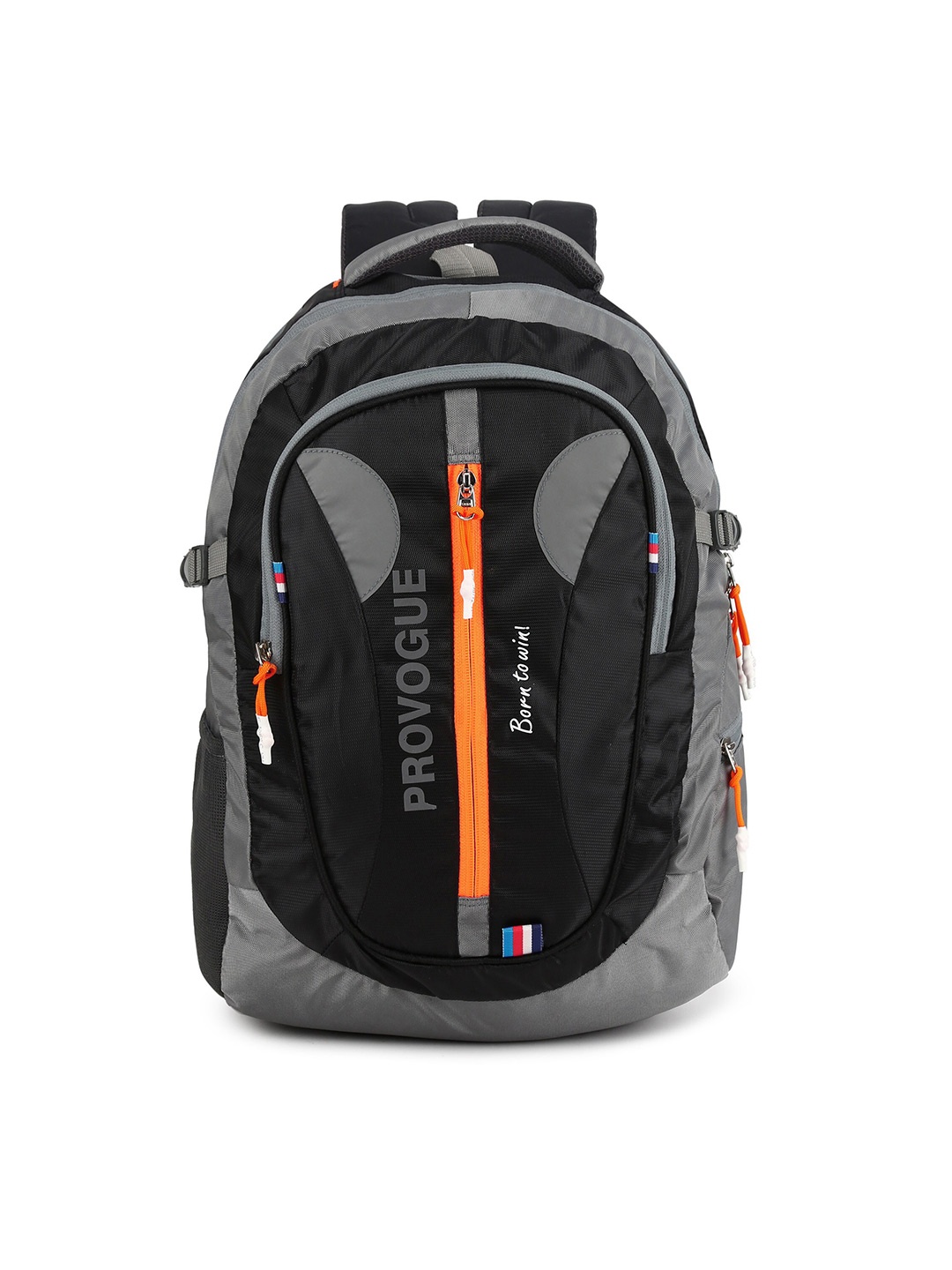 

Provogue Colourblocked Backpack with Reflective Strip, Grey