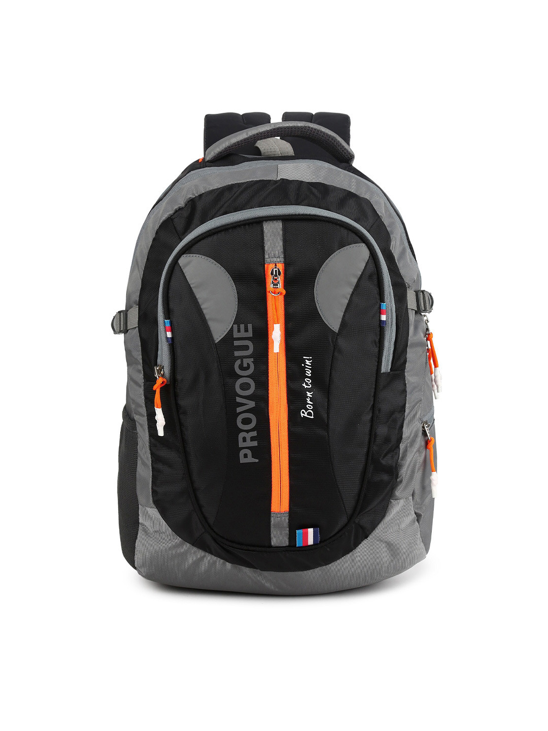 

Provogue Colourblocked Backpack with Reflective Strip, Grey