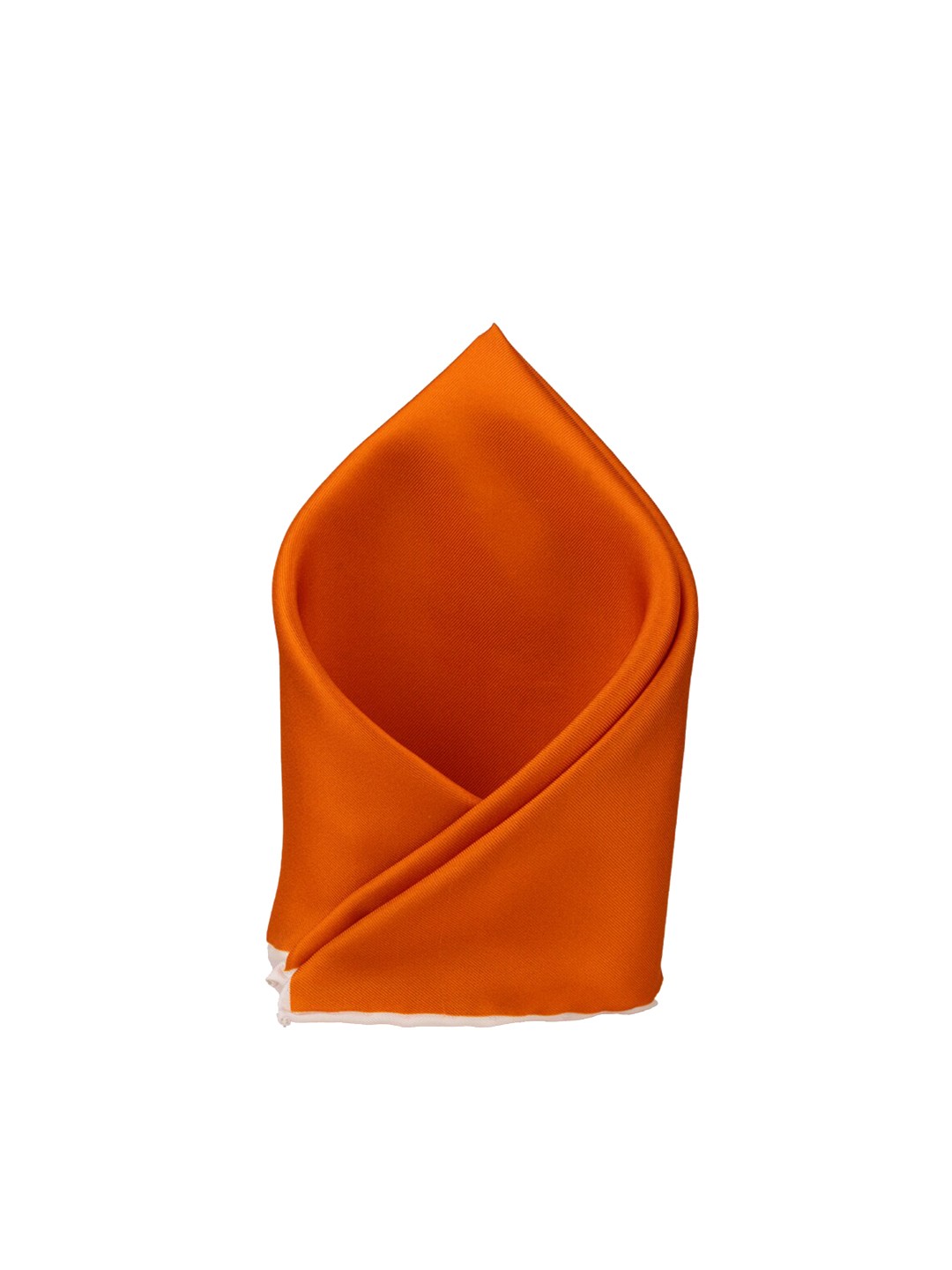 

The Tie Hub Men Italian Solid Silk Pocket Square, Orange