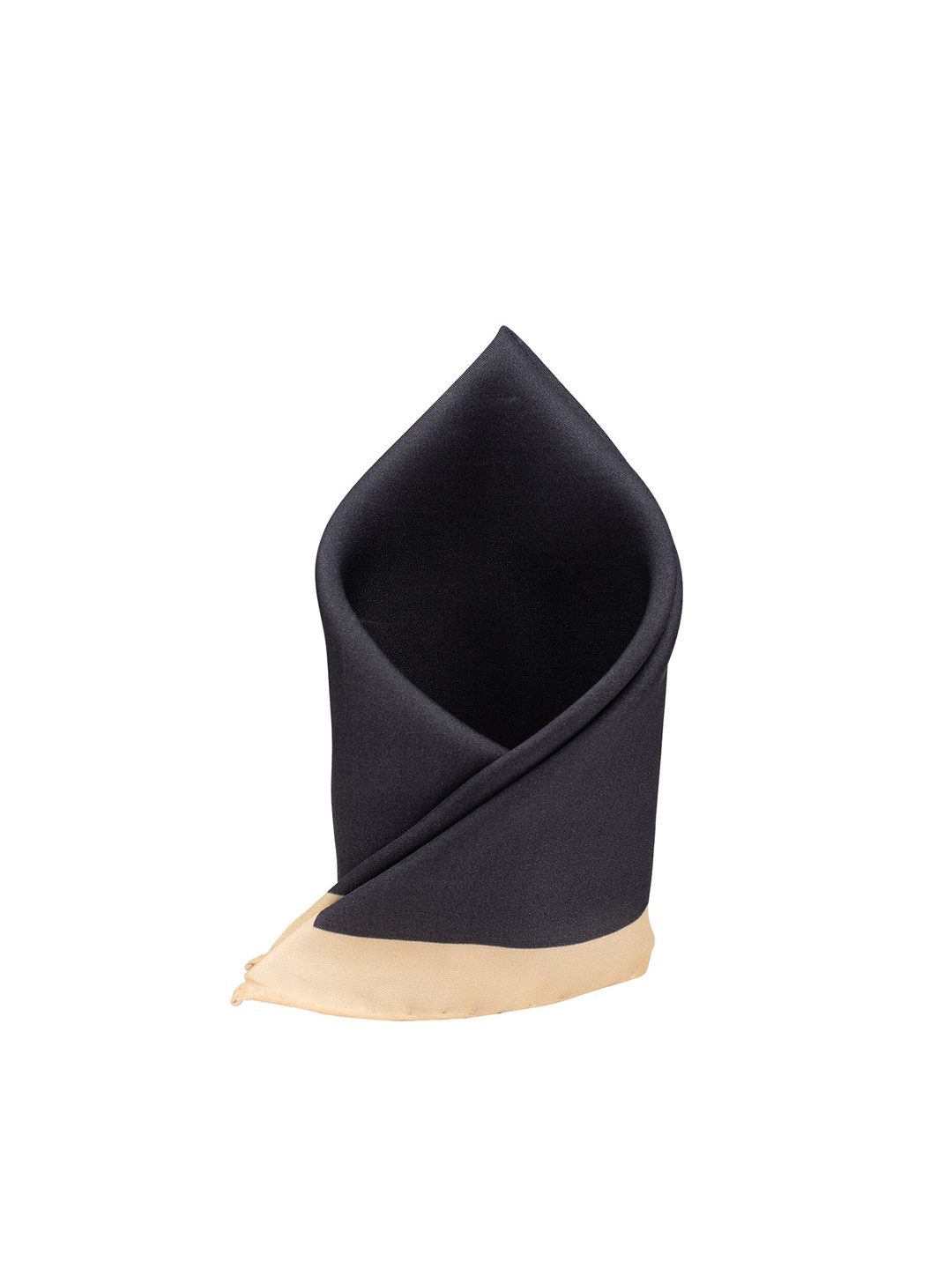 

The Tie Hub Men Pure Silk Pocket Squares, Black