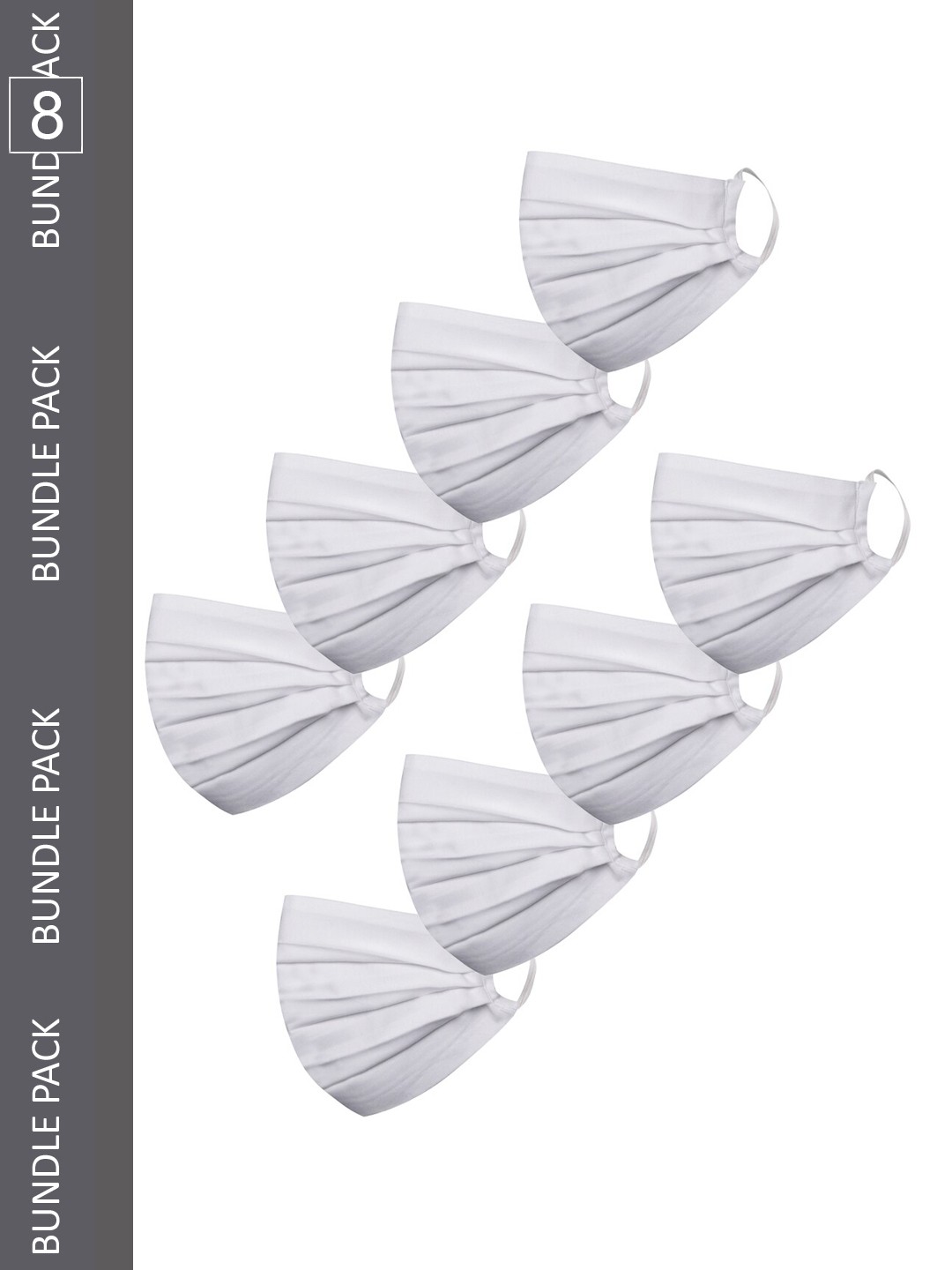 

VASTRAMAY Pack of 8 Reusable Anti-Pollution 2 Ply Comfortable Masks, White