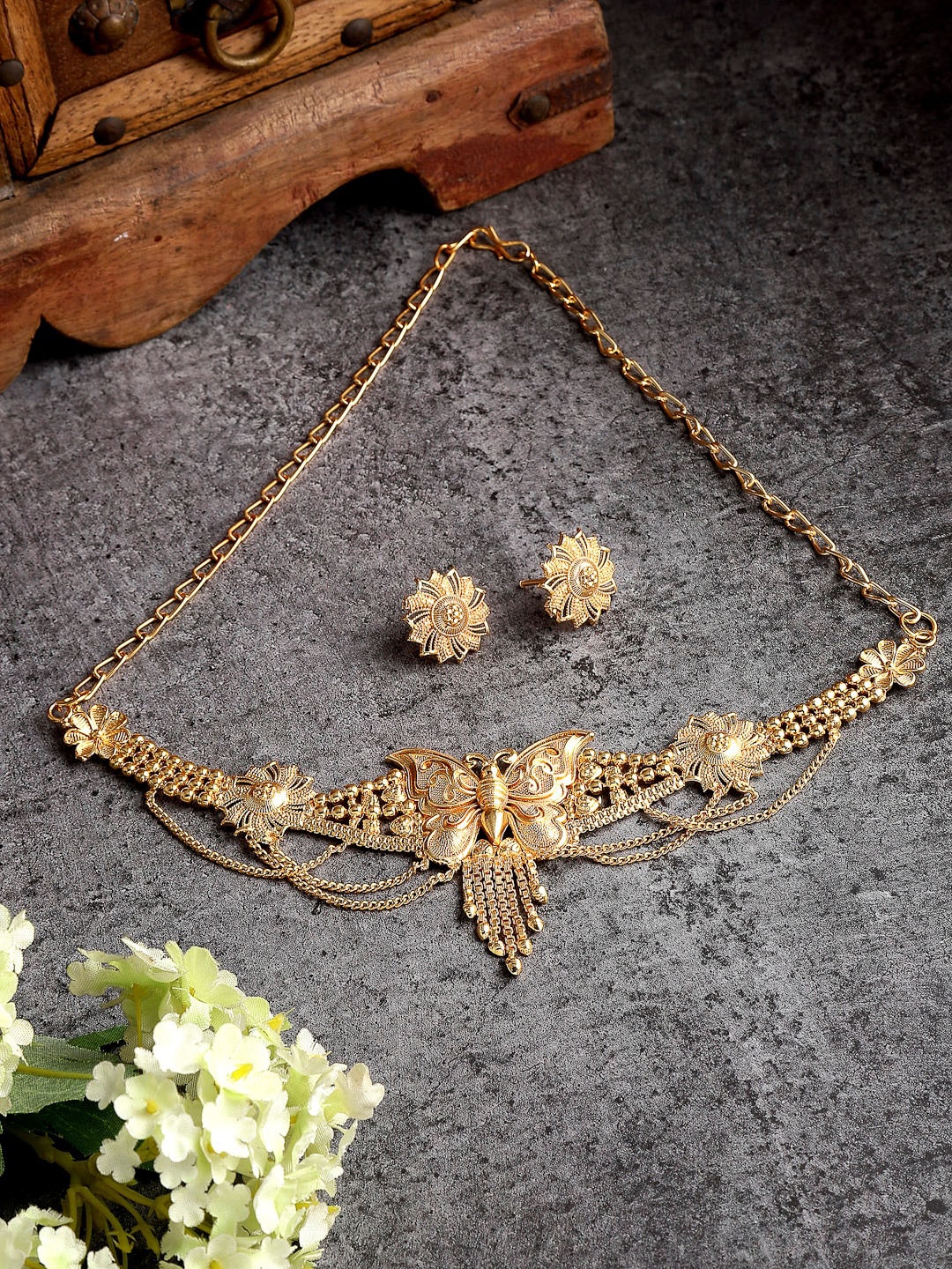 

ZENEME Gold-Plated Jewellery Set
