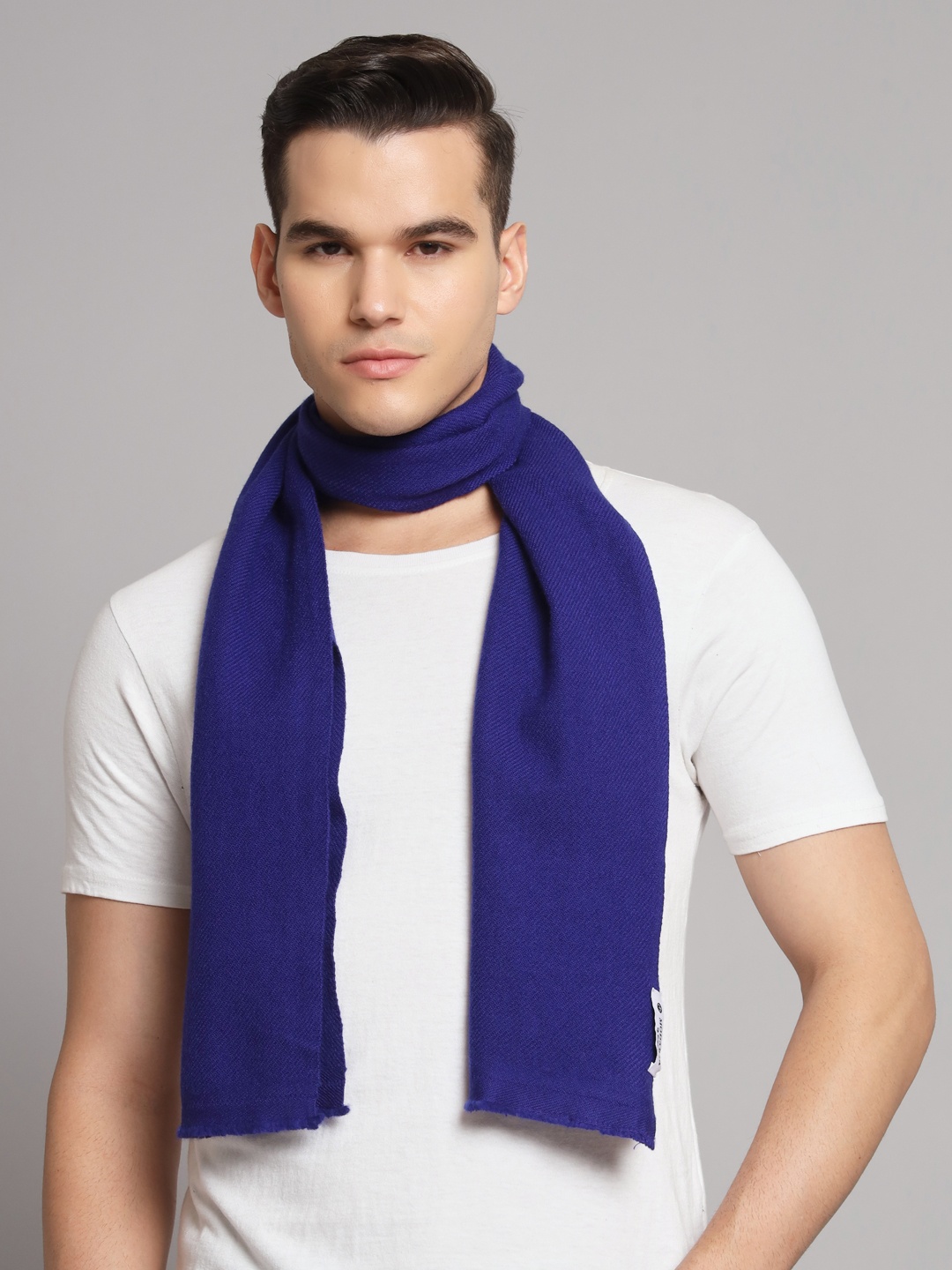

MODARTA Men Woolen Mufflers, Navy blue