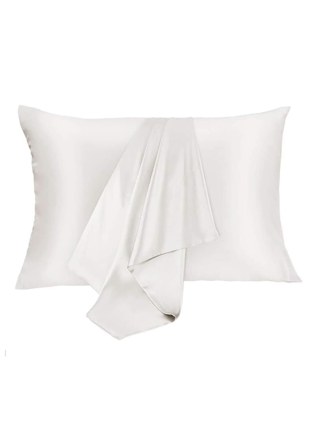 

Furbo White 4 Pcs Mulberry Silk Pillow Covers With Scrunchies