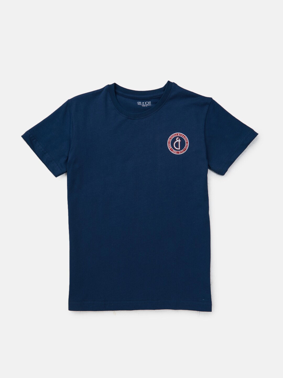 

Gini and Jony Boys Round Neck Cotton T-shirt, Navy blue