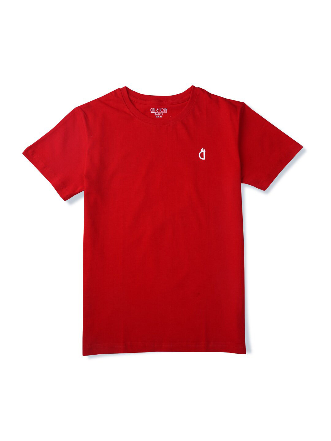 

Gini and Jony Boys Round Neck Cotton T-shirt, Red