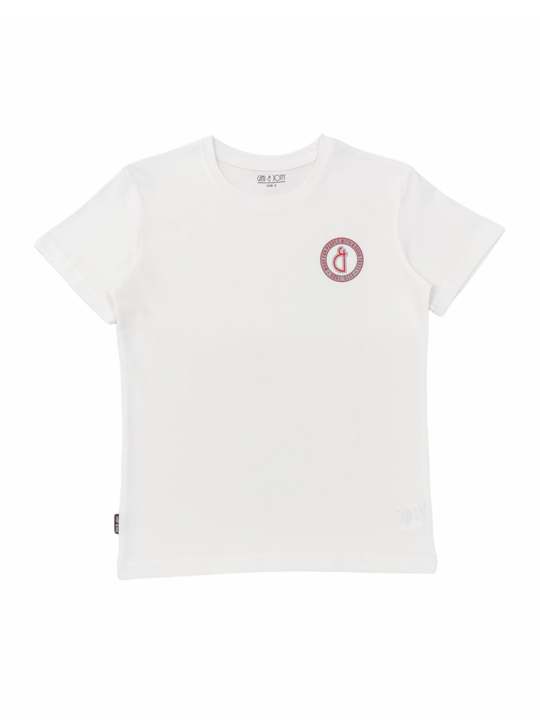 

Gini and Jony Boys Solid Round Neck CottonT-shirt, White