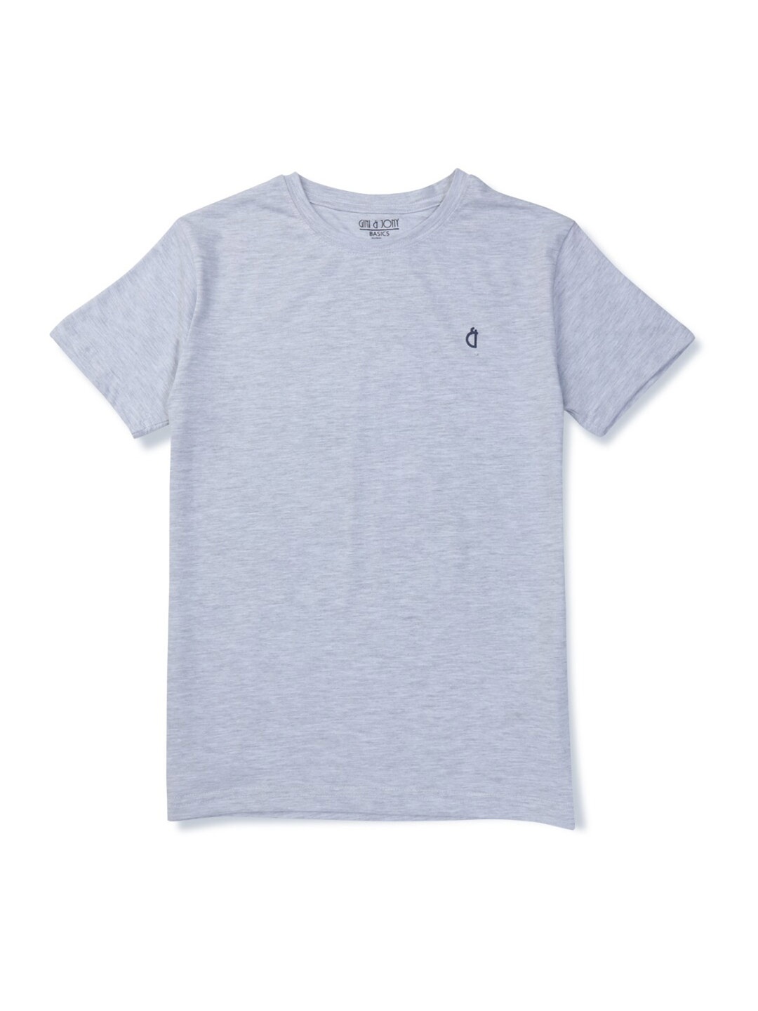 

Gini and Jony Boys Round Neck Cotton T-shirt, Grey