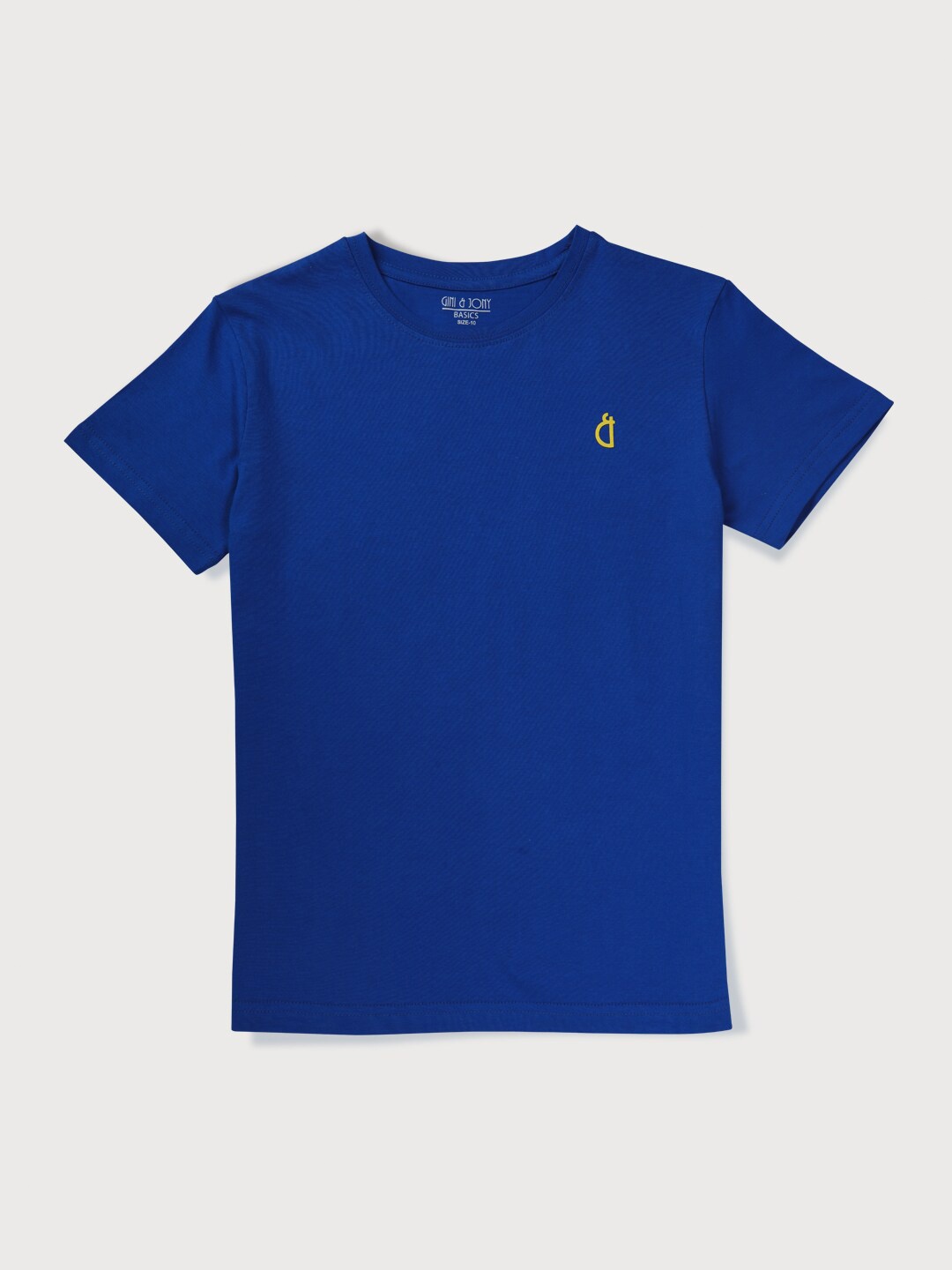 

Gini and Jony Boys Round Neck Cotton T-shirt, Blue