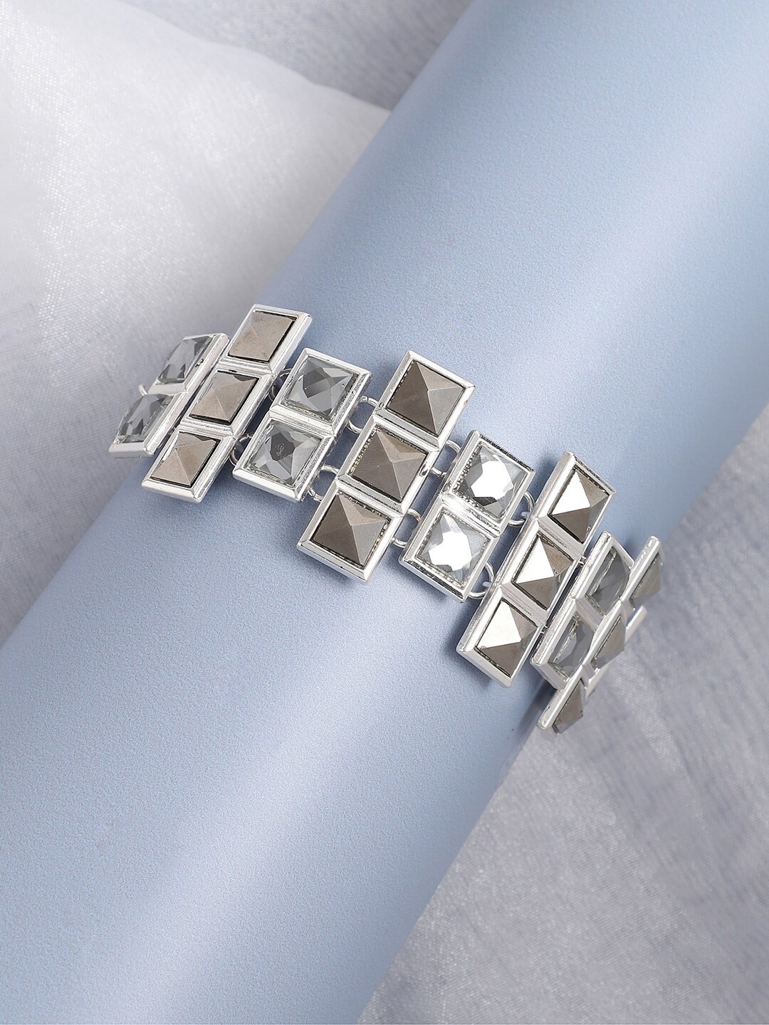 

SOHI Women Silver-Plated Bangle-Style Bracelet