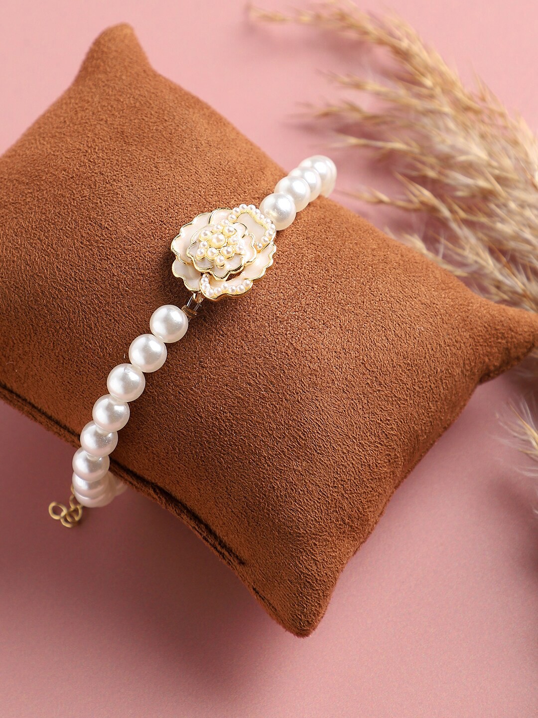 

SOHI Women Enamelled Gold-Plated Wraparound Bracelet