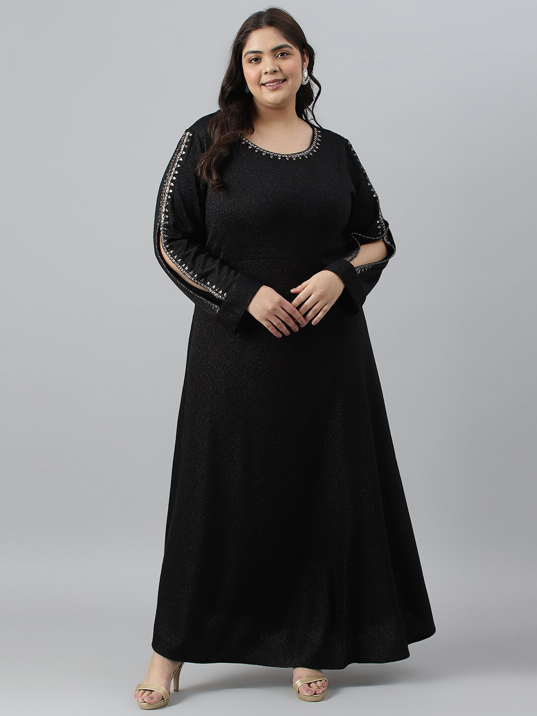 

W Plus Size Maxi Dress, Black