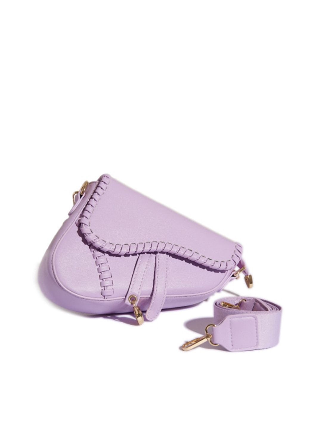 

THESTO PU Structured Sling Bag, Lavender