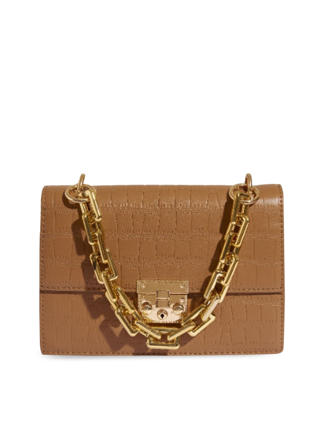 

THESTO PU Structured Satchel, Brown