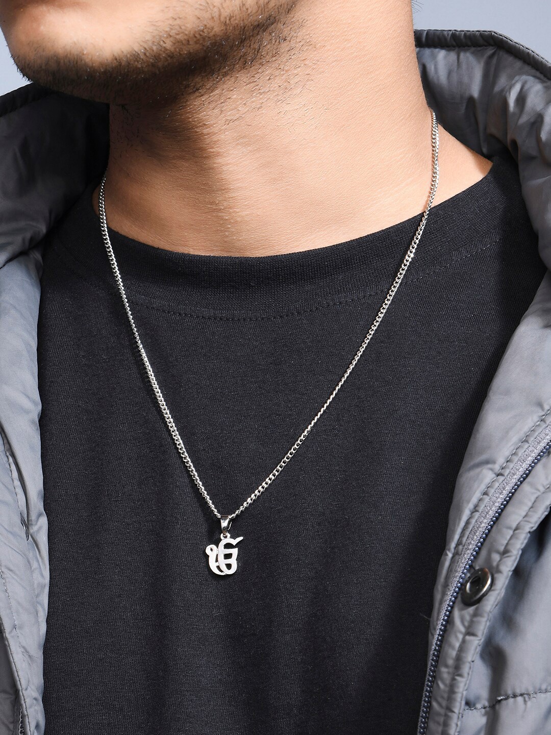 

The Bro Code Men Silver-Toned Silver-Plated Necklace