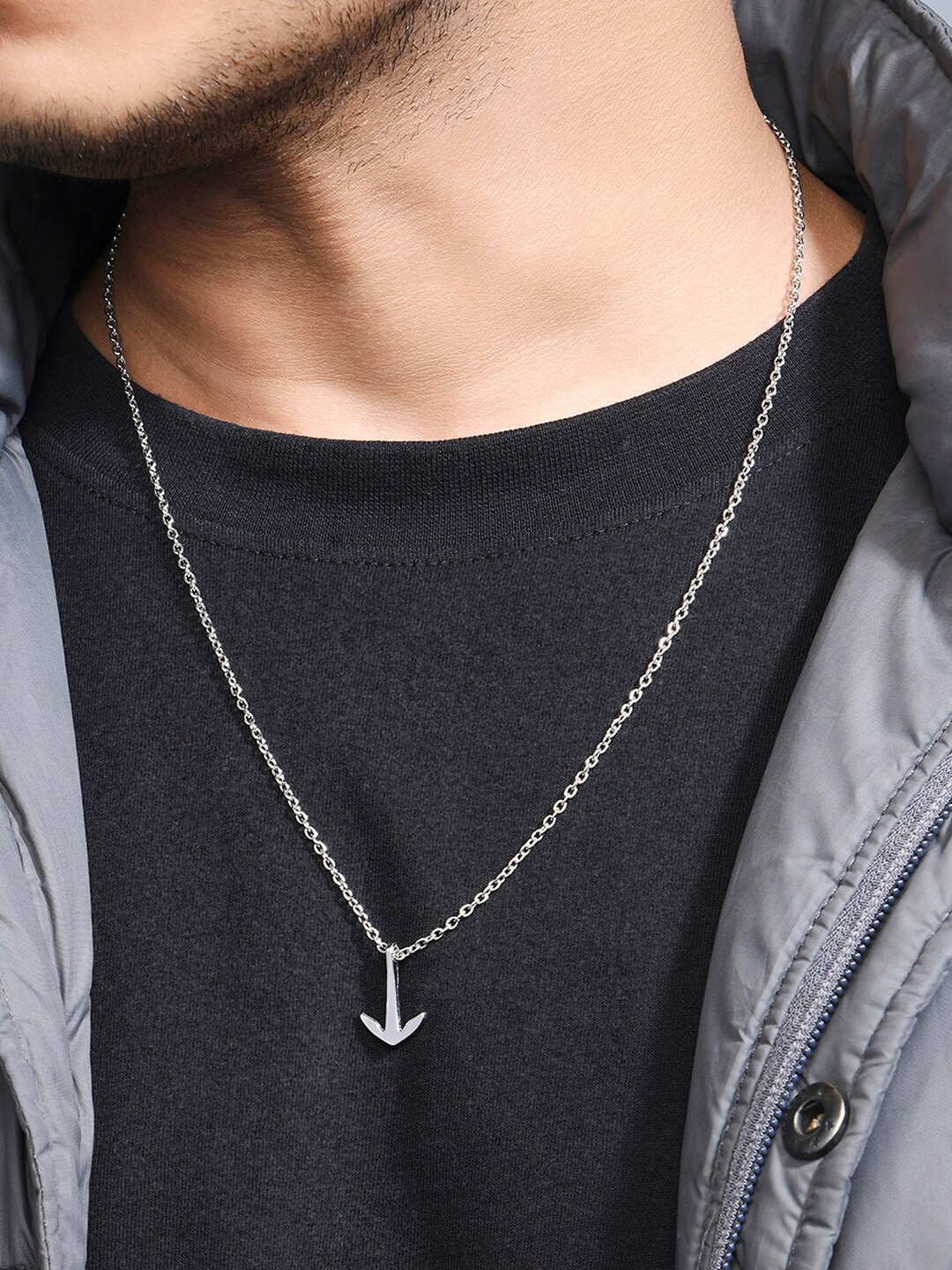 

The Bro Code Men Silver-Toned Silver-Plated Necklace