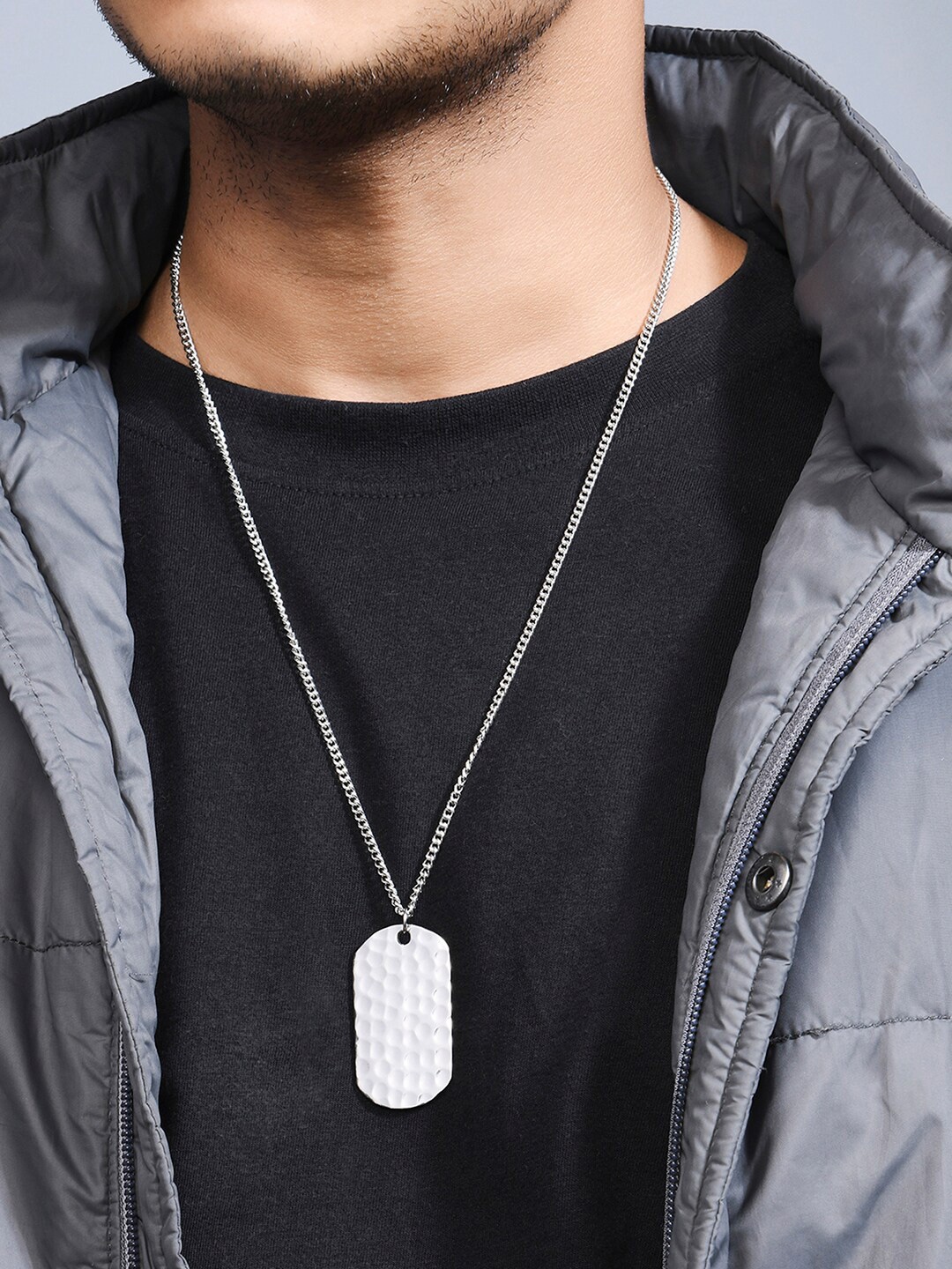 

The Bro Code Men Silver-Toned Silver-Plated Necklace