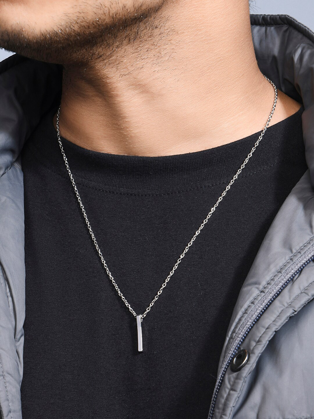 

The Bro Code Men Silver-Toned Silver-Plated Necklace