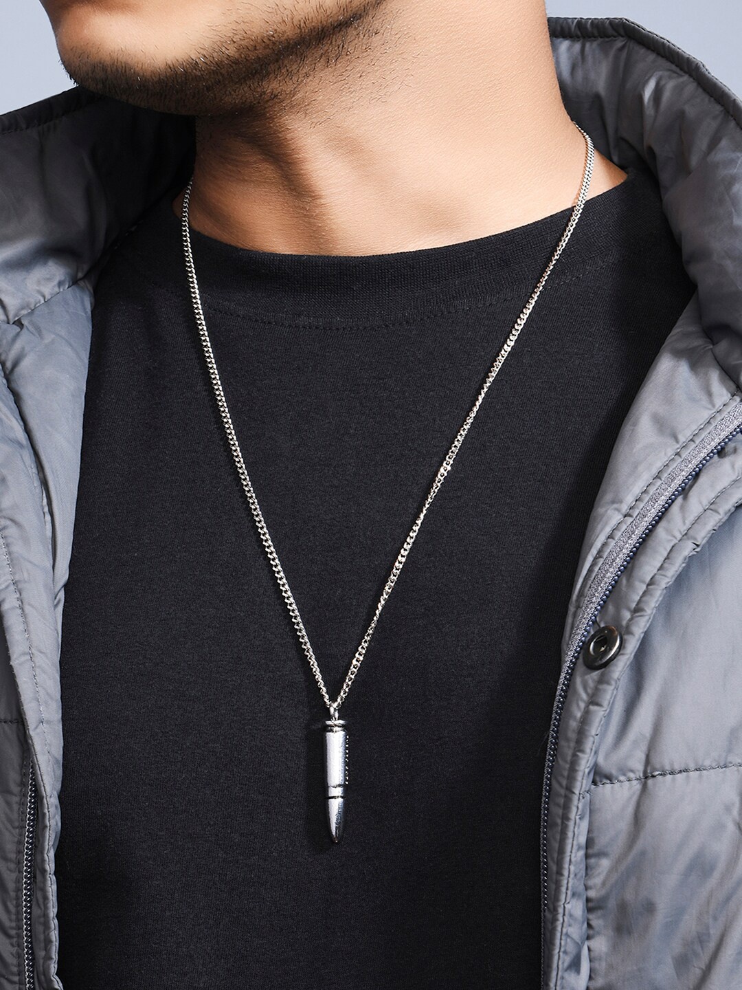 

The Bro Code Men Silver-Toned Silver-Plated Necklace